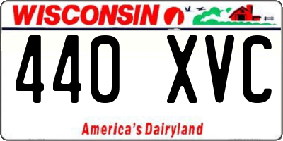 WI license plate 440XVC
