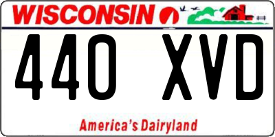 WI license plate 440XVD