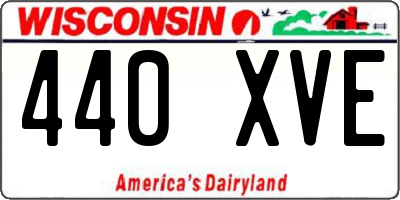 WI license plate 440XVE
