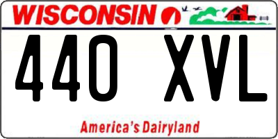 WI license plate 440XVL