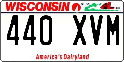 WI license plate 440XVM
