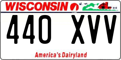WI license plate 440XVV