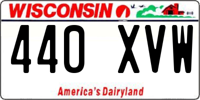 WI license plate 440XVW