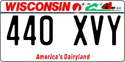 WI license plate 440XVY