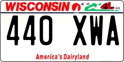WI license plate 440XWA