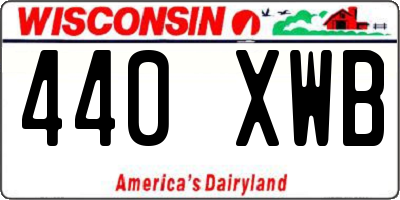 WI license plate 440XWB