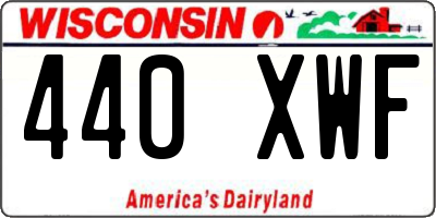 WI license plate 440XWF