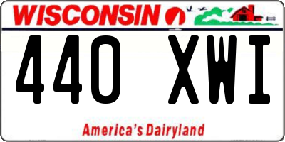 WI license plate 440XWI