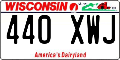 WI license plate 440XWJ