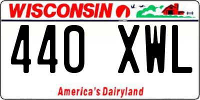 WI license plate 440XWL