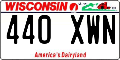 WI license plate 440XWN