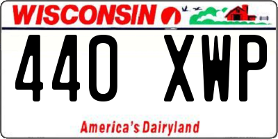 WI license plate 440XWP
