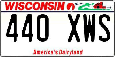 WI license plate 440XWS