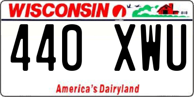 WI license plate 440XWU