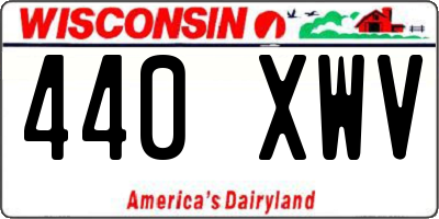 WI license plate 440XWV