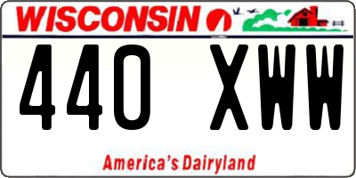 WI license plate 440XWW