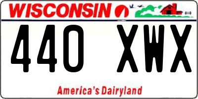 WI license plate 440XWX