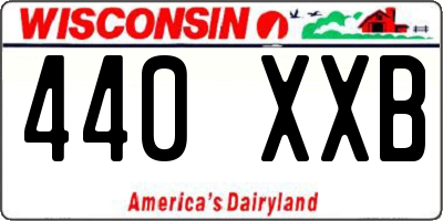 WI license plate 440XXB