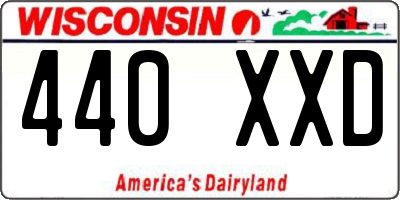 WI license plate 440XXD