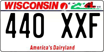 WI license plate 440XXF