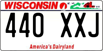 WI license plate 440XXJ
