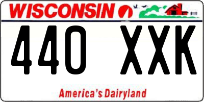 WI license plate 440XXK