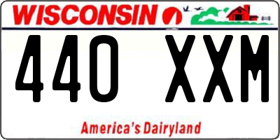 WI license plate 440XXM