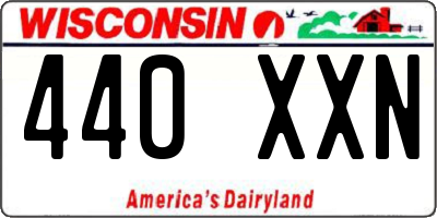 WI license plate 440XXN