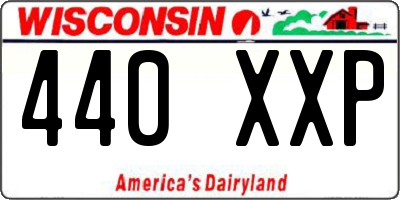 WI license plate 440XXP
