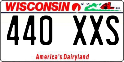 WI license plate 440XXS
