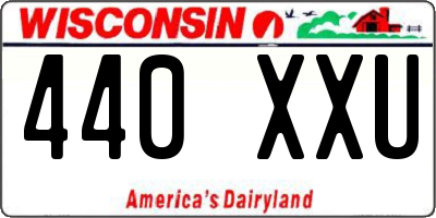 WI license plate 440XXU