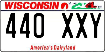 WI license plate 440XXY