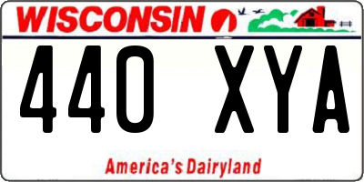 WI license plate 440XYA