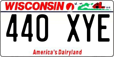 WI license plate 440XYE