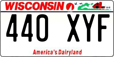 WI license plate 440XYF