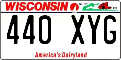 WI license plate 440XYG