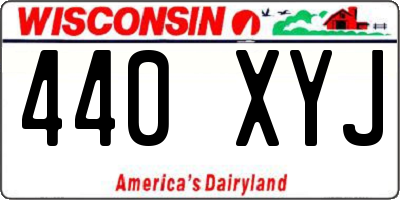 WI license plate 440XYJ