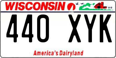WI license plate 440XYK