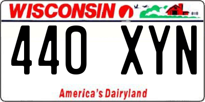 WI license plate 440XYN