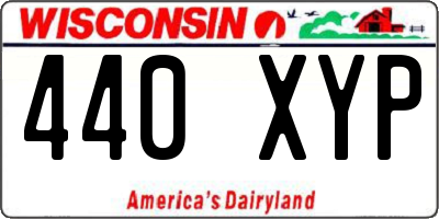 WI license plate 440XYP