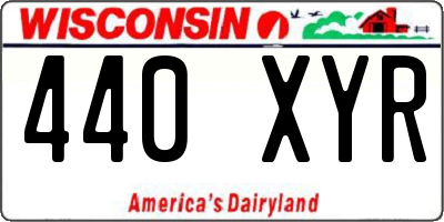 WI license plate 440XYR