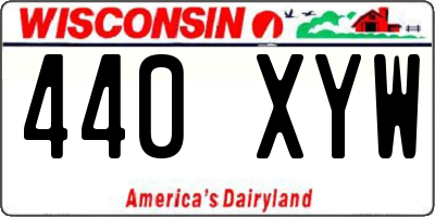 WI license plate 440XYW