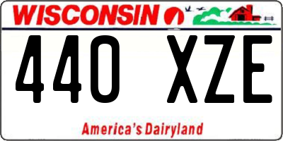 WI license plate 440XZE