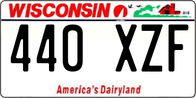 WI license plate 440XZF