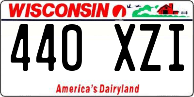 WI license plate 440XZI