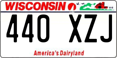 WI license plate 440XZJ