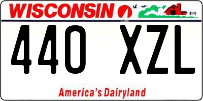 WI license plate 440XZL