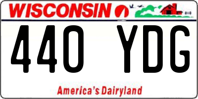 WI license plate 440YDG