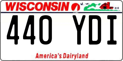 WI license plate 440YDI
