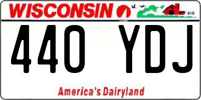 WI license plate 440YDJ